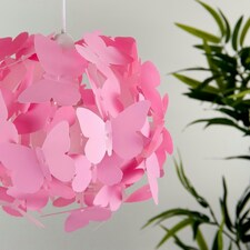 ValueLights Modern Bright Pink Butterfly Girl's Ceiling Pendant Lamp Shade