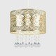 image 3 of ValueLights Modern Intricate Pattern Gold Ceiling Pendant Light Shade With Jewel Droplets