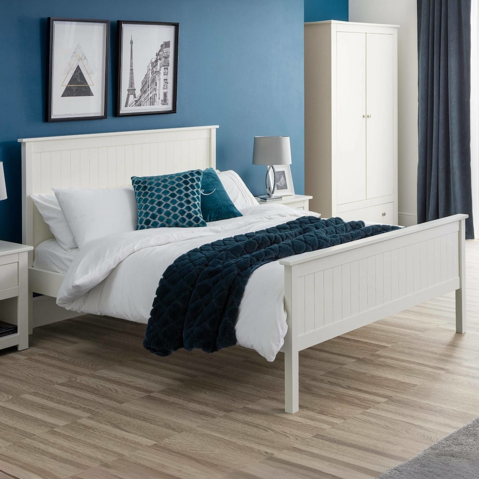 image 1 of Garnet Bed - Surf White - Double (135cm)