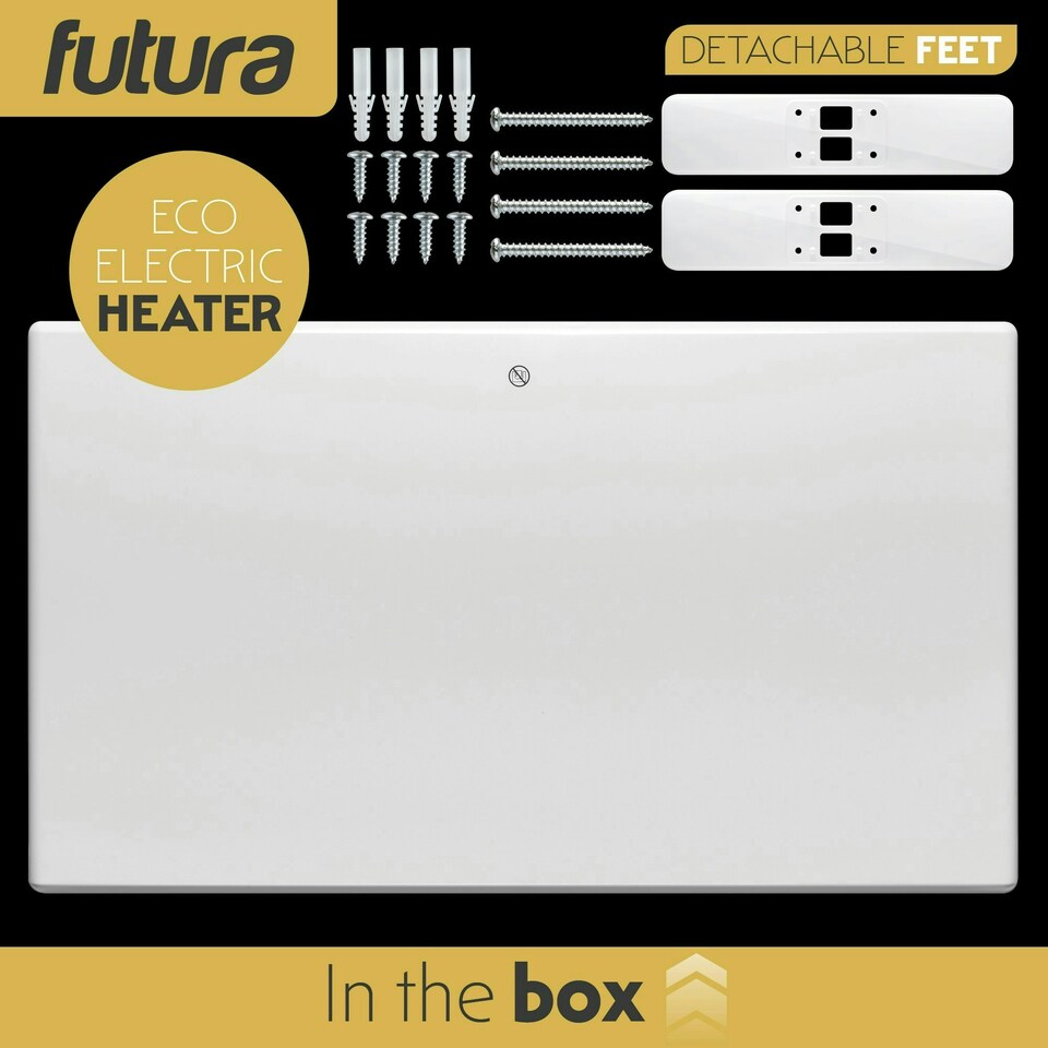 image 1 of Futura 1500W Electric Panel Wall Radiator Heater White