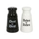 image 1 of Ceramic Ashes to Ashes Salt & Pepper Shakers