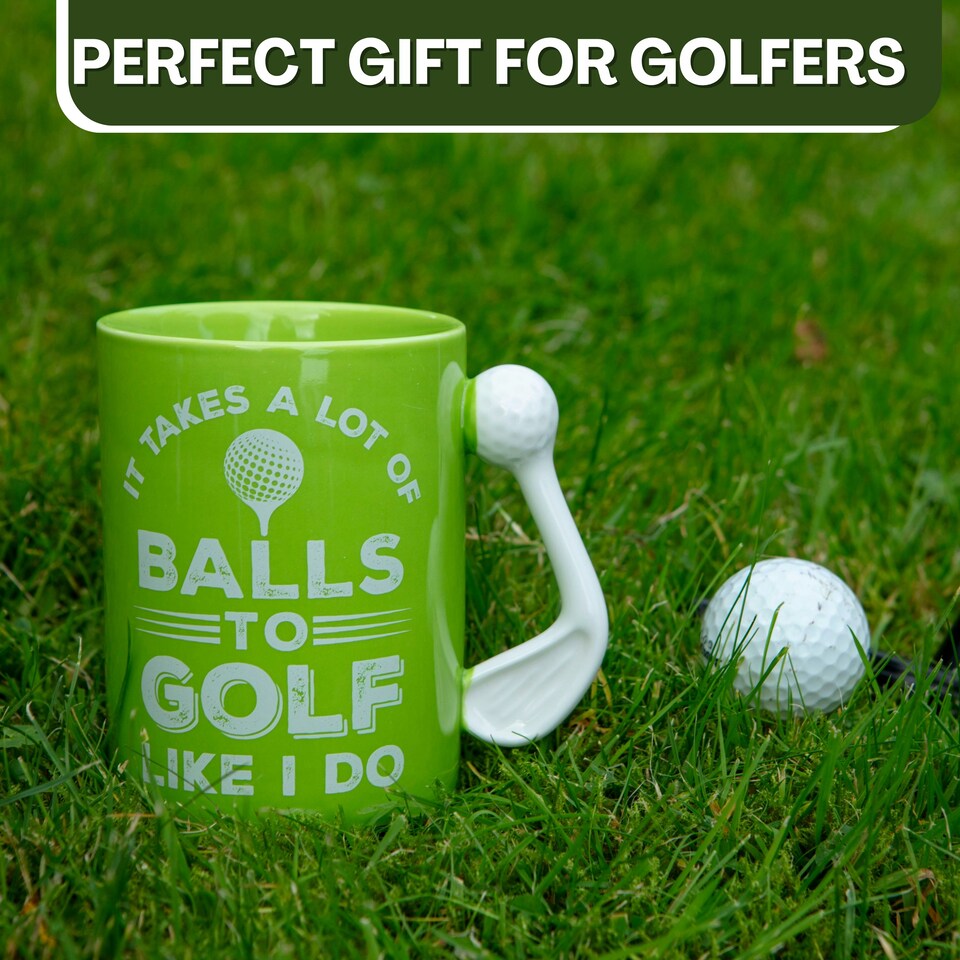 image 1 of 18 oz. Golf Mug - It Takes Balls MOB Green