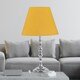 image 2 of Chrome Table Lamp with Decorative Stem and Ochre Shade Chrome | Red