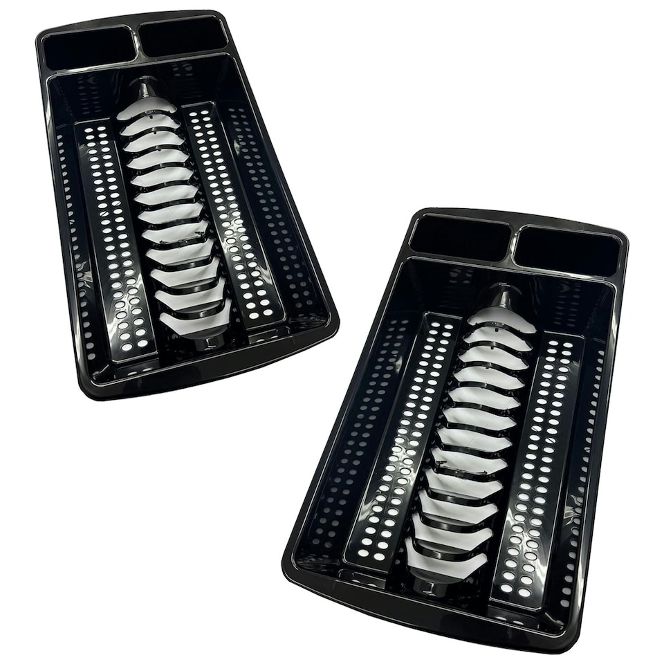 image 1 of 1 x High Grade Black Dish Drainer Rack Utensil Holder Plate & Cutlery Drying Rack Black