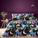 image 1 of Elena Floral Soft Easy Care Bed Linen Bedding Duvet Cover Quilt Set With Pillow Cases | Black | Double