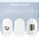 image 7 of HOMCOM 165cm Freestanding Slimline Bathroom Storage Cabinet w/ 6 Shelves White