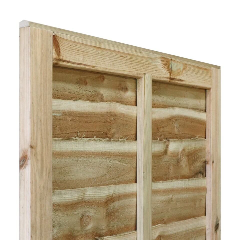 image 1 of Waney Lap Garden Gate 4ft x 3ft Treated Wooden Affordable Pedestrian Side Door