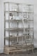 image 2 of Display Unit With Moveable Ladder,Shelf Unit With Storage Drawers,Wall Shelving Unit,Pine Wood Bookcase | Brown
