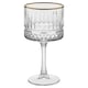 image 3 of 500ml Elysia Cocktail Goblets Gold Rimmed Long Stemmed Martini Glass | Clear | Clear