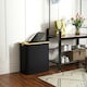 image 8 of HOMCOM 80L Collapsible Laundry Hamper, Washing Basket for Bathroom, Black