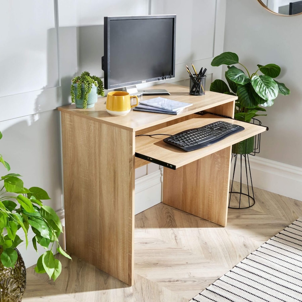 image 1 of Computer Desk PC Laptop Table Home Office Study Workstation | Brown