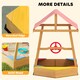 image 8 of AIYAPLAY Wooden Kids Sandpit with Canopy, Seats, Rudder & Bottom Liner