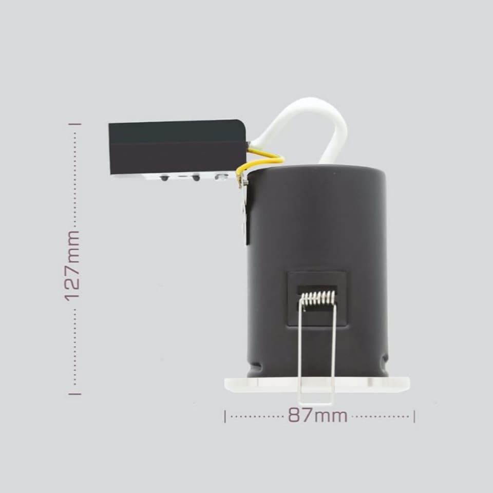 image 1 of Set of 4 Fire Rated Bathroom Downlights - White IP65 Recessed Downlights | White | Clear | 4