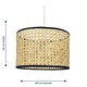 image 8 of Set of 2 Kona - Natural Rattan 25 cm Easy Fit Pendant Shades | Cream | Medium | 2