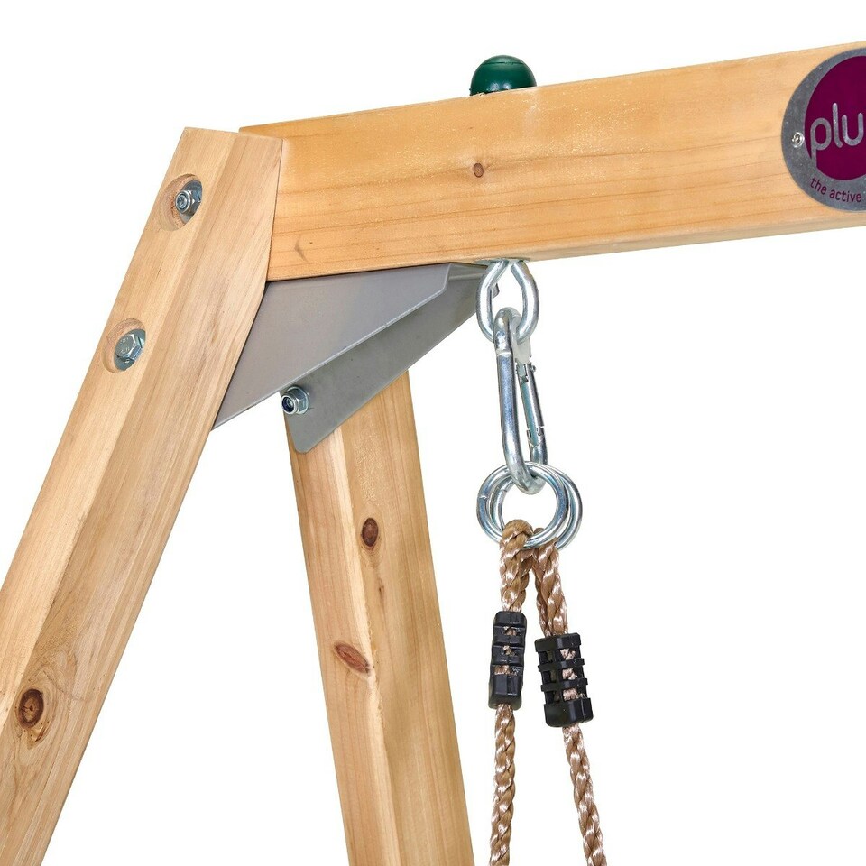 image 1 of Plum® Wooden Growing Swing Set