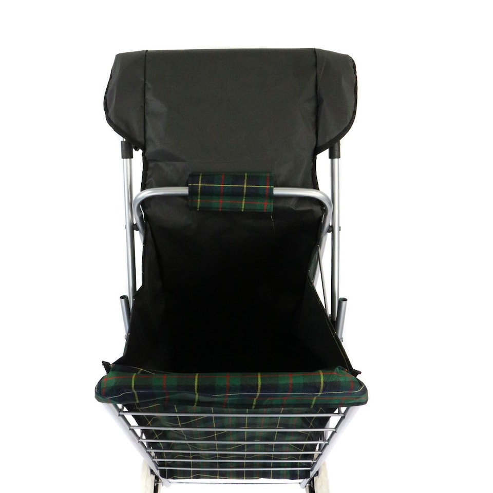 image 1 of 4 Wheel Folding Shopping Trolley Bag Cart Market Laundry