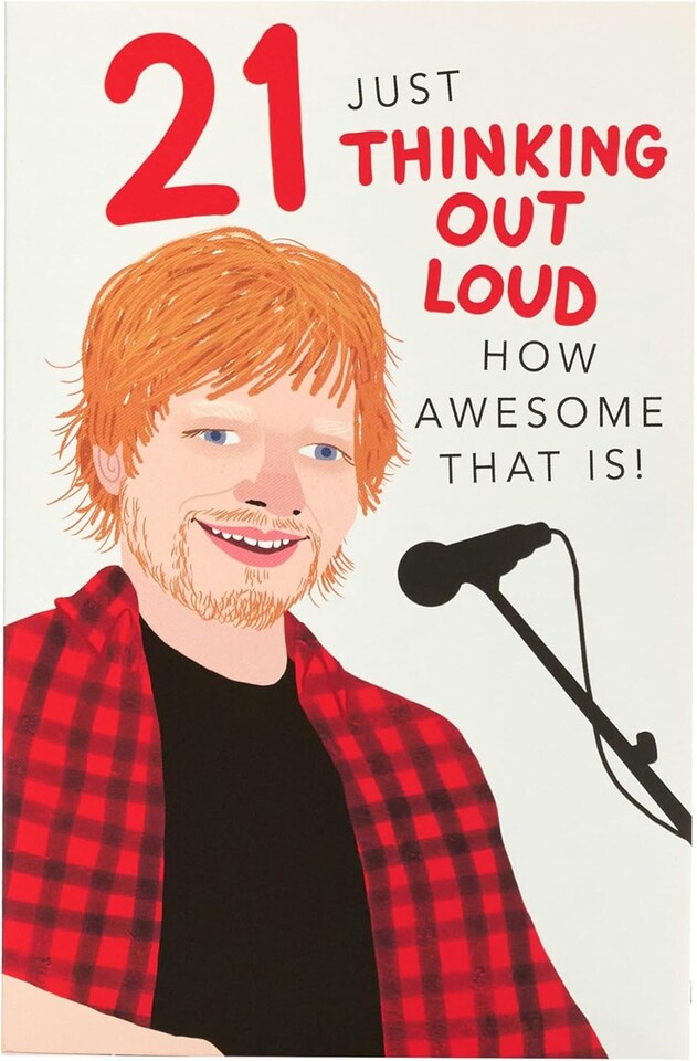 image 1 of Ed Sheeran Design 21st Birthday Card