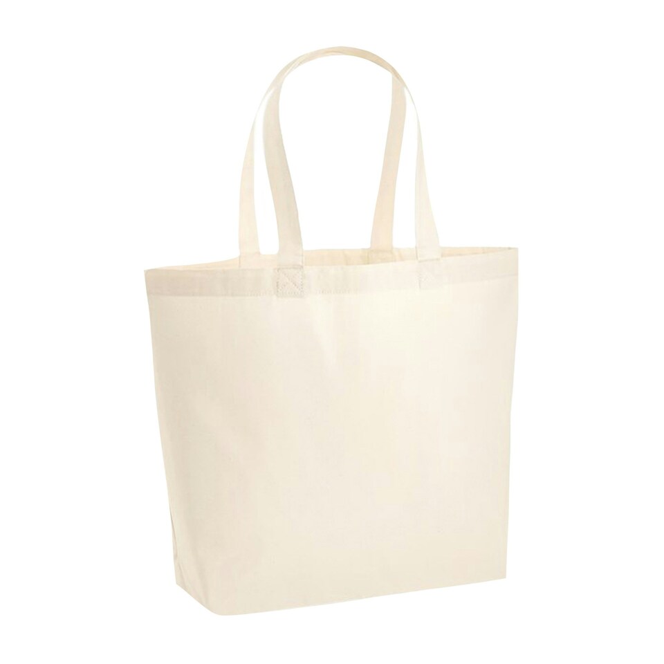 Westford Mill Premium Cotton Maxi Tote Bag - Natural - One Size (UTPC7203)