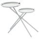 image 4 of Modern Design Side Table, Staggered Mirrored Tabletops Side Table, Versatile Modern Side Table For Lounge Silver