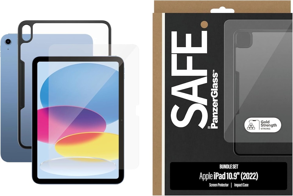 image 1 of Panzer Glass 2 in 1 Bundle for iPad 10.9 Clear - BULKSAFE95358