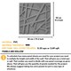 image 3 of NOVECRAFTO Geometric 3D Wall Panels – 6 Sheets Covering 1.5 sqm (16.15 sqft) – Decorative PVC Panels 50x50cm – Modern Geometric Line Design Grey