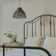 image 3 of ValueLights Lobster Wicker Rattan Brown Ceiling Pendant Light Shade Brown