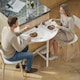 image 8 of HOMCOM Folding Dining with Steel Frame for Small Spaces, White