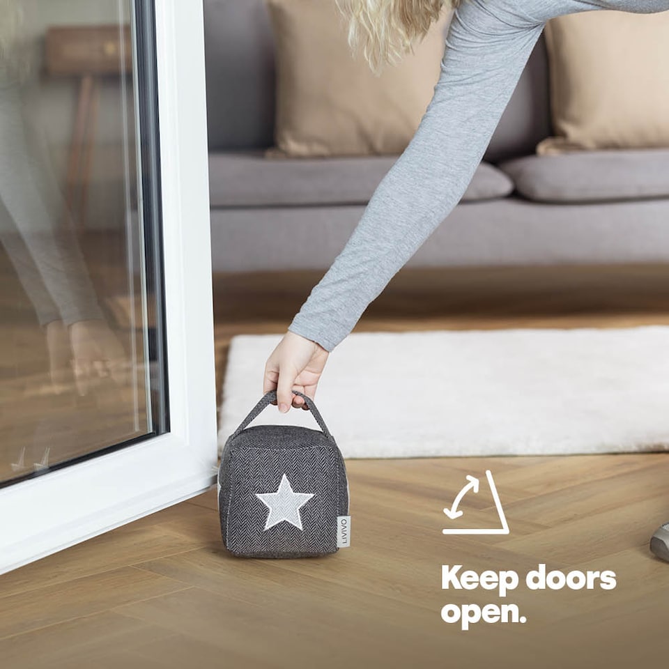 image 1 of Weighted Cube Door Stopper Star