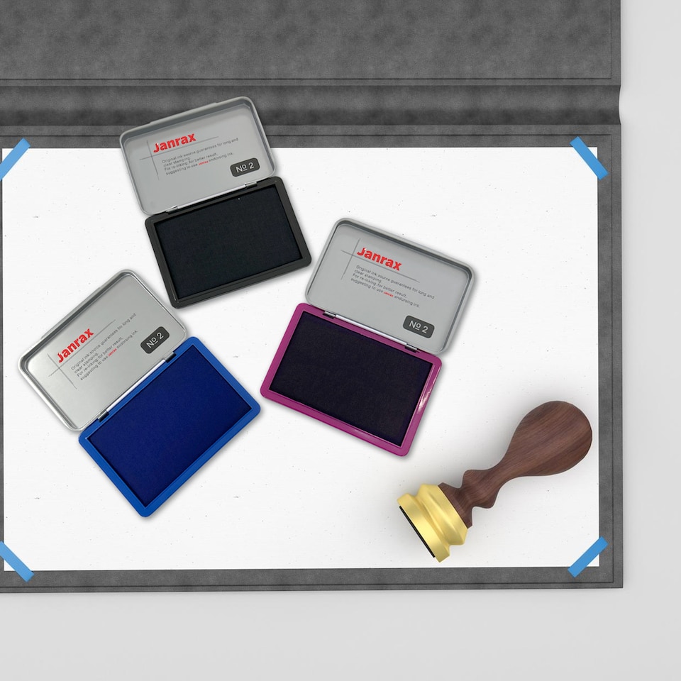 image 1 of Blue Ink Stamp Pad 122 x 48mm – Long-Lasting Ink Pad for Clear, Consistent Impressions