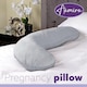 image 9 of Aamira Light Grey Pregnancy Maternity Pillow, 145x25x25cm L Shaped Memory Foam | Grey | Grey | Standard | 1