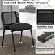 image 6 of COSTWAY 5 Piece Stackable Upholstered Armless Reception Chair Black