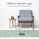 image 2 of Homescapes Outdoor Rug Luxury Waterproof Reversible, For Garden, Floral Leaf Green | 122 x 182 cm