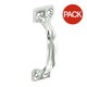 image 1 of Securit Face Fix Zinc Plated Pull Handles (Pack Of 2) - Silver - One Size