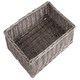 image 3 of Extra Large Antique Wash Finish Wicker Tray | Brown | Brown | Extra Large