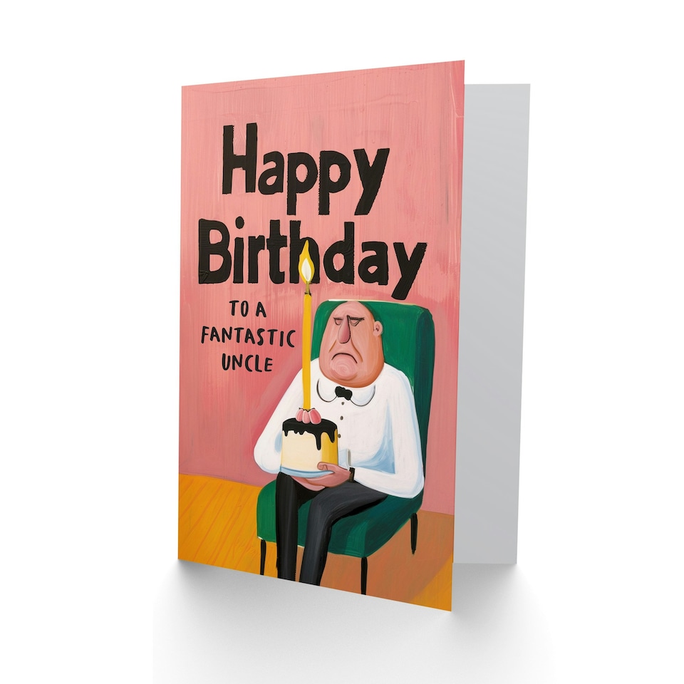 image 1 of Fantastic Grumpy Man Cake Fun Joke Uncle Funny Birthday Card