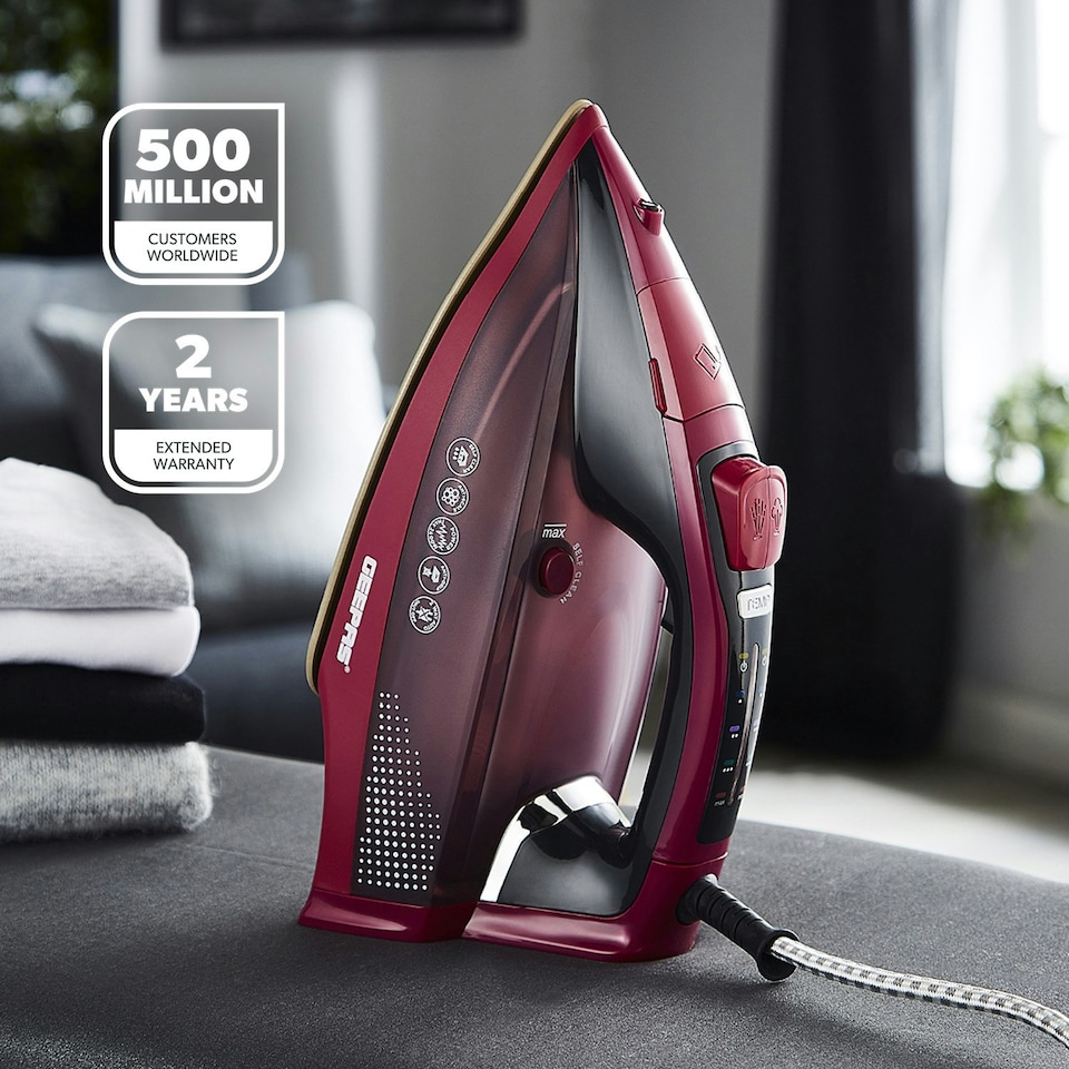 image 1 of GEEPAS Steam Iron with LED Display, 2400W