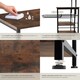 image 4 of Shelving Unit Crawley - industrial style, 6 shelves, pull-out basket, 90 x 40 x 131.5 cm | Brown | Industrial wood dark, rustic | 90 x 40 x 131,50 cm | 1