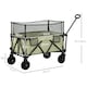 image 5 of Outsunny 180L Folding Garden Trolley Wagon Cart w/ Extendable Side Walls, Black