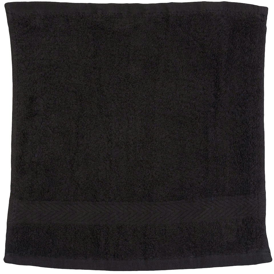 Towel City Luxury Range 550 GSM - Face Cloth / Towel (30 X 30 CM) - Black - One Size