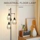 image 4 of HOMCOM Industrial 3-Light Floor Lamp Dimmable Standing Lamp for Living Room