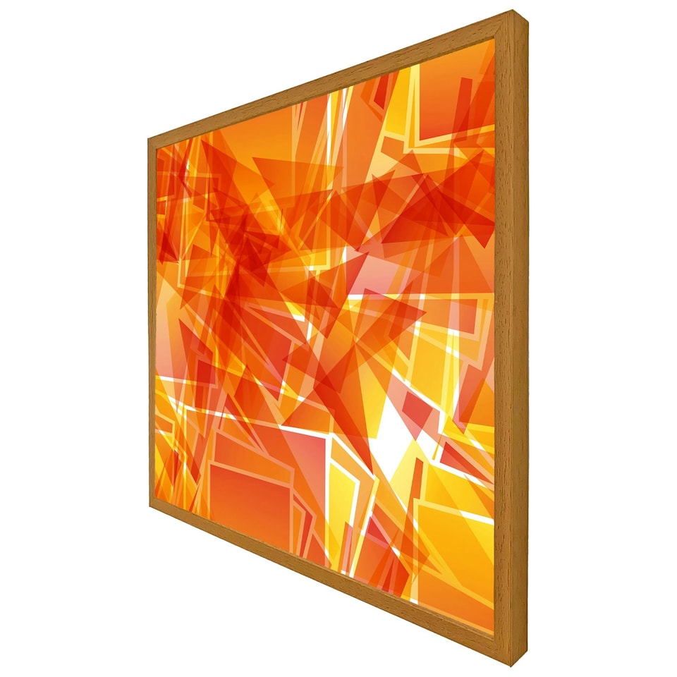 image 1 of Orange geometric (Picture Frame) Black | L