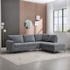 image 5 of Roma 4 Seater Fabric Corner Sofa | Grey | Charcoal | Three Seater