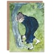 image 1 of Pierre Bonnard Art Card The False Step Watercolour Painting
