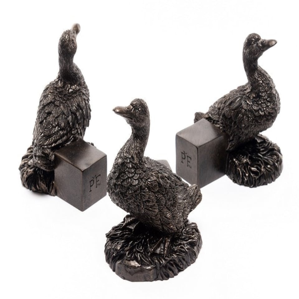 image 1 of Aylesbury Duck Plant Pot Feet - Set of 3 - L8 x W7 x H9 cm Grey
