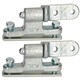 image 4 of Tailboard Tailgate Hinge & Drop Catch Latch Antiluce Set Trailer Truck Bolt On Silver