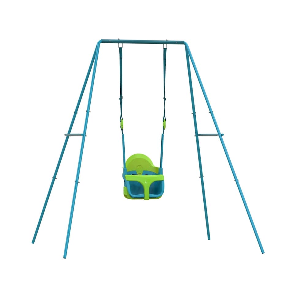 image 1 of TP Small to Tall 2 in 1 Metal Swing Set with Quadpod