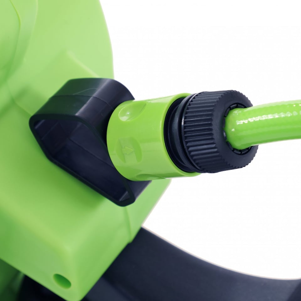 image 1 of Garden Retractable Wall Mounted Hose Compact Reel 20M | Green