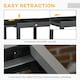 image 4 of Outsunny Extendable Outdoor Dining Table Patio Table with Frame