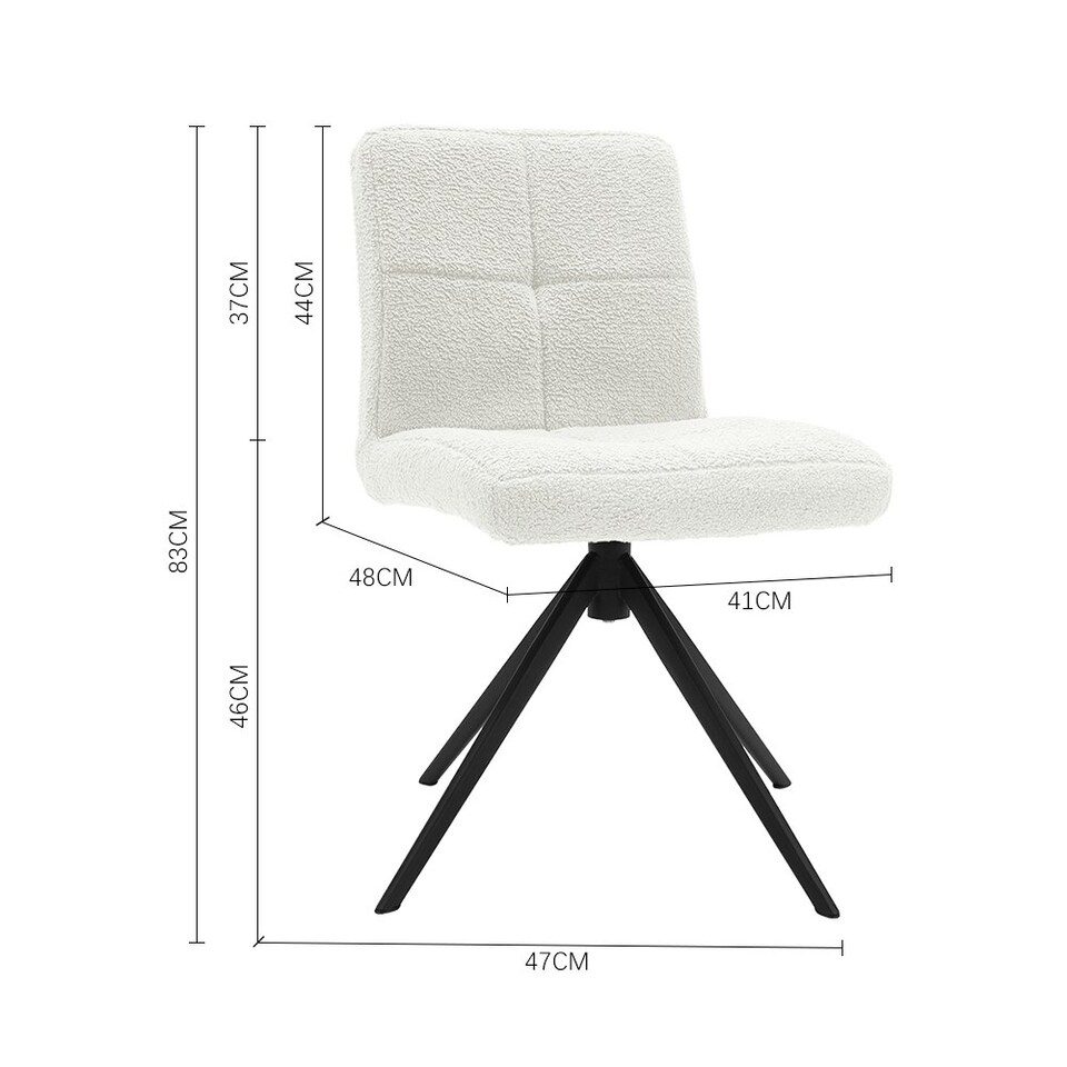 image 1 of Living and Home Set of 2 Plush Breakfast Stools, White