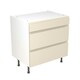 image 1 of 3 Drawer Base Unit 800mm w/ J-Pull Cabinet Door - Super Gloss Cashmere Cream | Super Gloss Cashmere